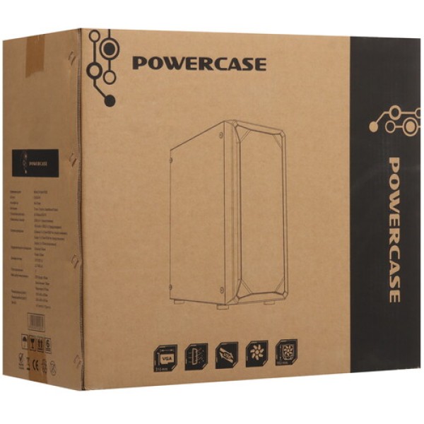 Корпус PowerCase Mistral Z4 Mesh RGB [CMIZB-R4] черный