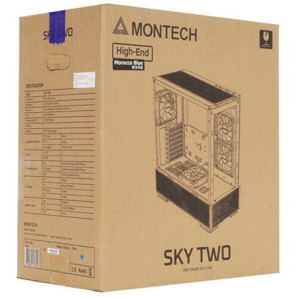 Корпус MONTECH SKY TWO [SKY TWO Morocco Blue] синий