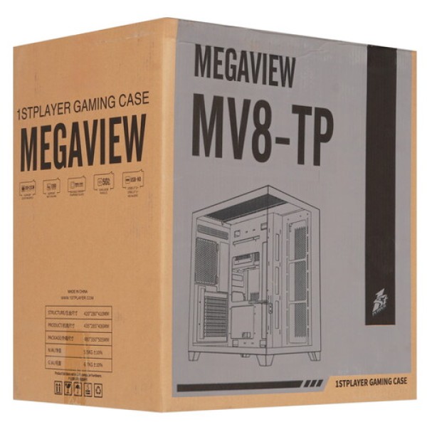 Корпус 1STPLAYER MEGAVIEW MV8-TP [MV8-TP-BK] черный