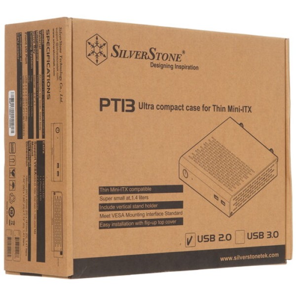 Корпус SilverStone Petit PT13 [SST-PT13B] черный