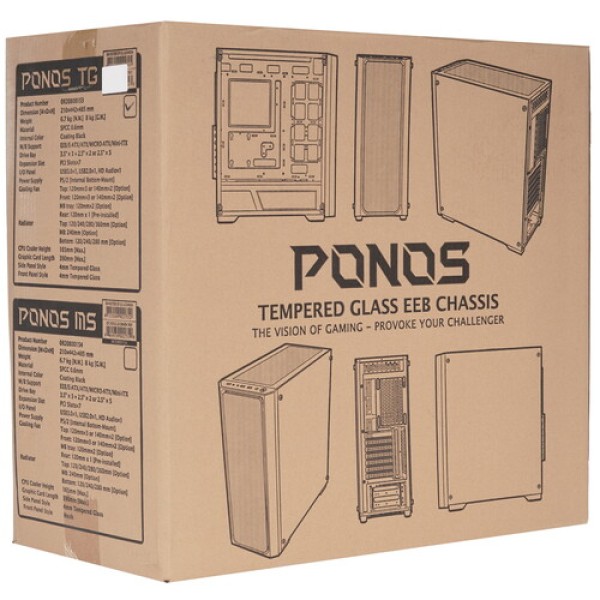 Корпус RAIJINTEK PONOS TG [0R20B00153] черный
