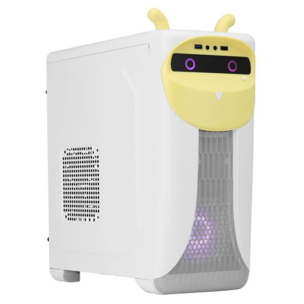 Корпус GameMax Cute Owl Yellow [Cute OWL White Yellow] белый
