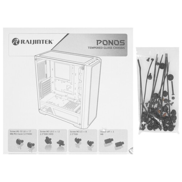Корпус RAIJINTEK PONOS TG [0R20B00153] черный