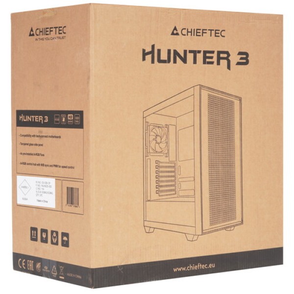 Корпус CHIEFTEC HUNTER 3 [GS-03B-OP] черный