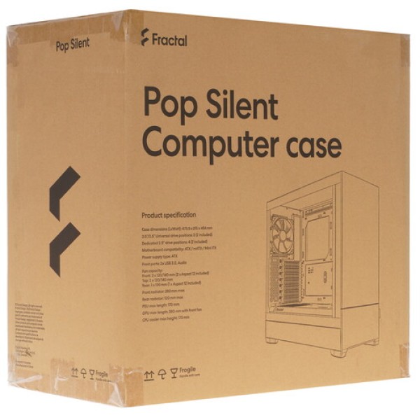 Корпус Fractal Design Pop Silent [FD-C-POS1A-02] черный