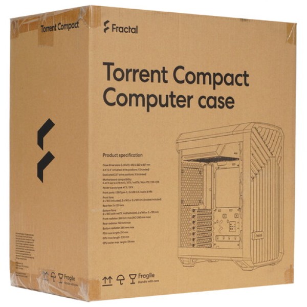Корпус Fractal Design Torrent Compact White TG Clear Tint [FD-C-TOR1C-03] белый