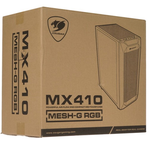Корпус Cougar MX410 Mesh-G RGB [CGR-5VM6B-MESH-G-RGB] черный