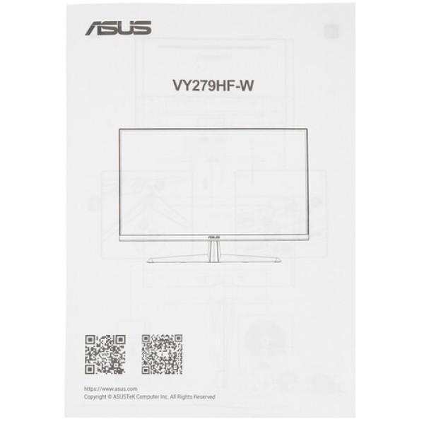 27" Монитор ASUS VY279HF-W белый