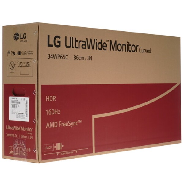 34" Монитор LG 34WP65C-B черный
