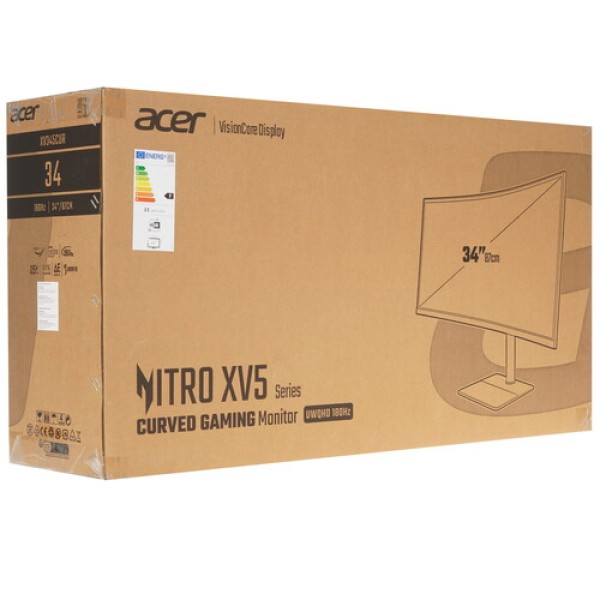 34" Монитор Acer Nitro XV345CURV3bmiphuzx черный