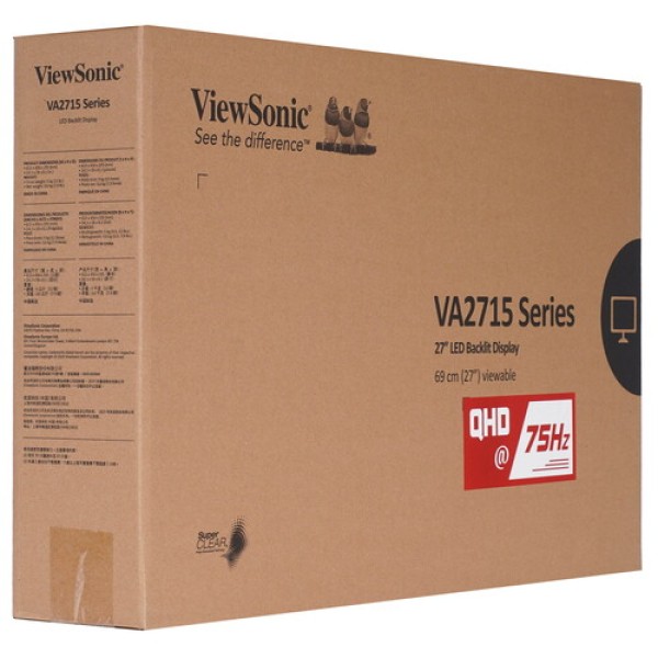 27" Монитор ViewSonic VA2715-2K-MHD черный
