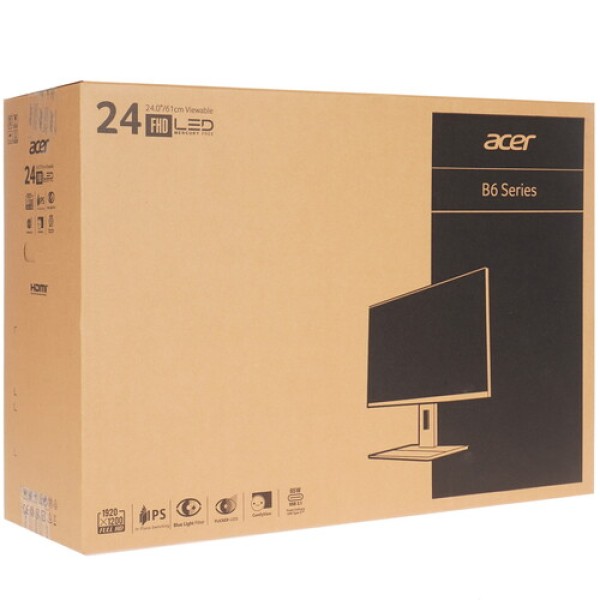 24" Монитор Acer B246WLyemipruzx черный