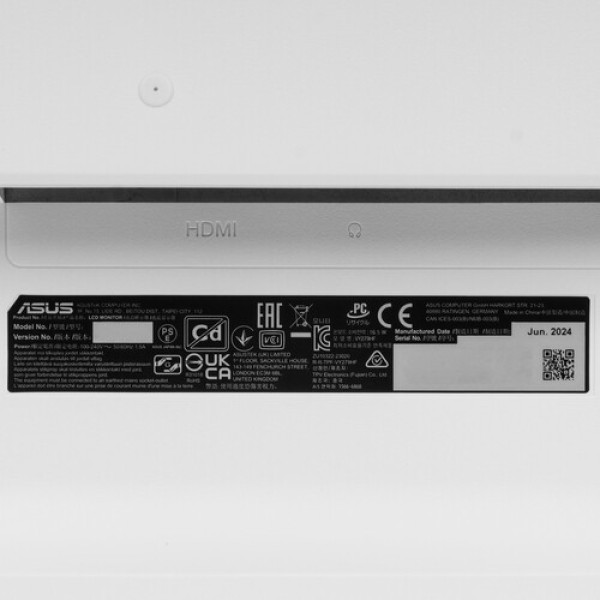 27" Монитор ASUS VY279HF-W белый