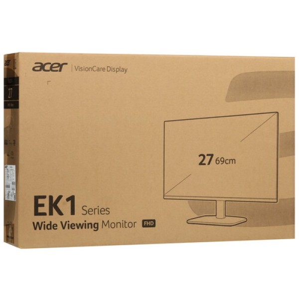 27" Монитор Acer EK271Hbi черный