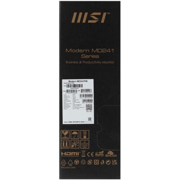 23.8" Монитор MSI Modern MD241PW белый