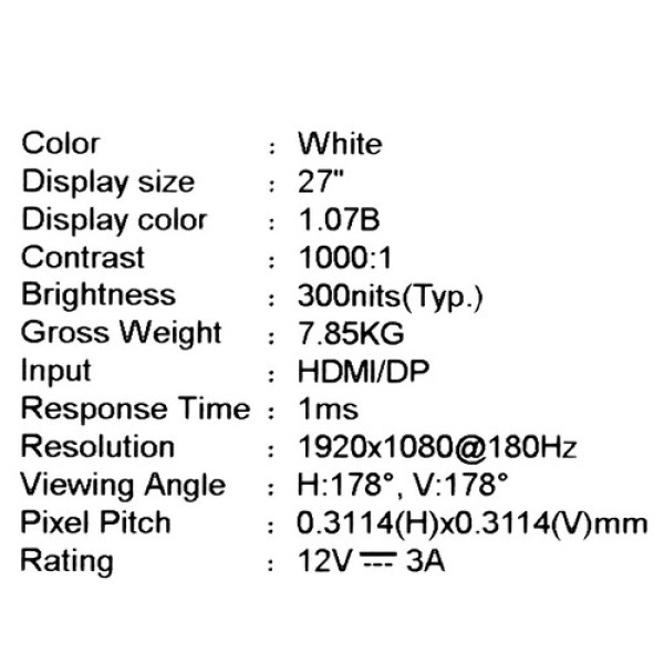 27" Монитор MSI MAG 274PFW белый