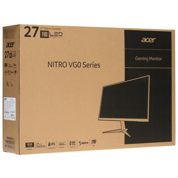 27" Монитор Acer Nitro VG270Sbmiipx черный