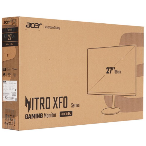 27" Монитор Acer Nitro XF270S3biphx черный