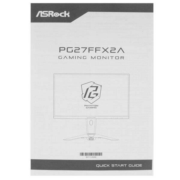 27" Монитор AsRock PG27FFX2A черный