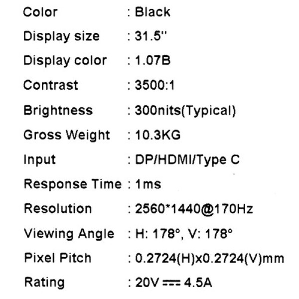 31.5" Монитор MSI MAG 325CQRF-QD черный