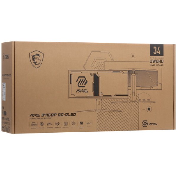 34" Монитор MSI MAG 341CQP QD-OLED черный