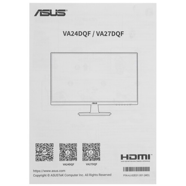27" Монитор ASUS VA27DQF черный