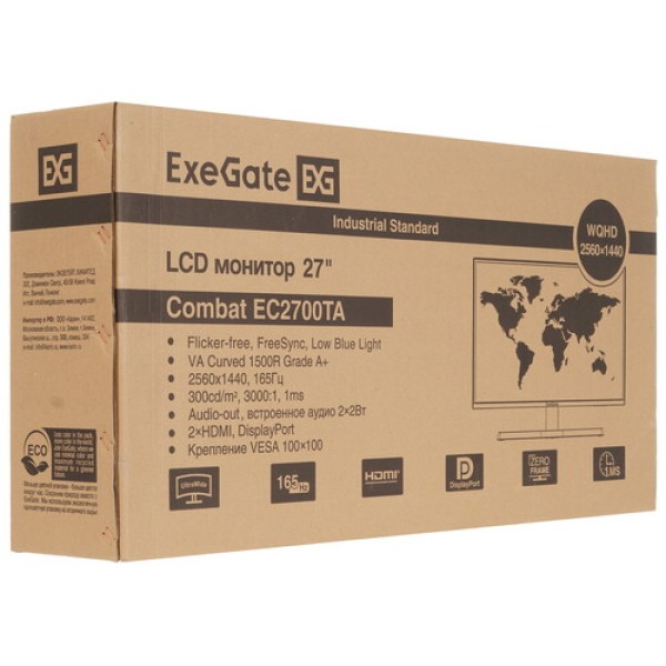 27" Монитор ExeGate Combat EC2700TA черный