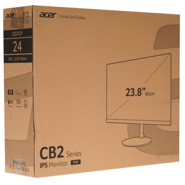 23.8" Монитор Acer CB242YEbmiprx черный