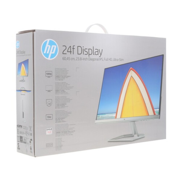 Монитор HP 23.8" 24f [75 Hz, 1920x1080, IPS, ZFСлим, FreeSync, 1000:1, 5 ms, 300 cd/m², D-Sub, HDMI]