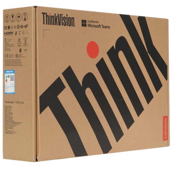 27" Монитор Lenovo ThinkVision T27hv-30 серый