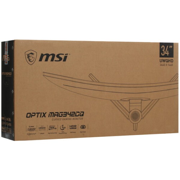 34" Монитор MSI Optix MAG342CQ черный