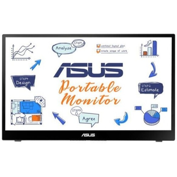 14" Монитор ASUS ZenScreen Ink MB14AHD черный