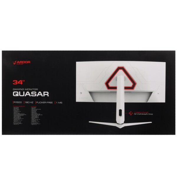 34" Монитор ARDOR GAMING QUASAR AQW34H3 белый