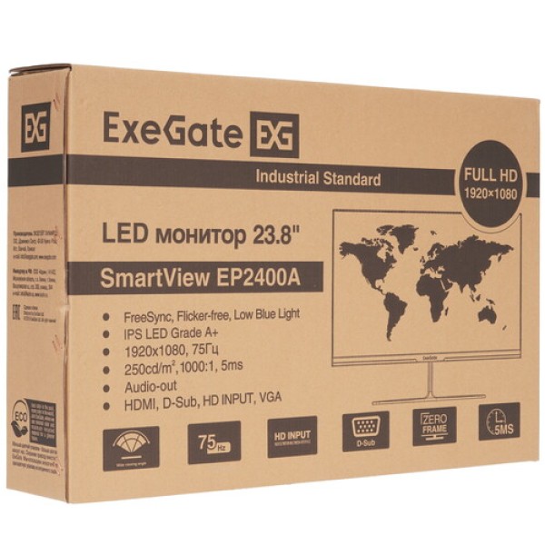 23.8" Монитор ExeGate SmartView EP2400A черный
