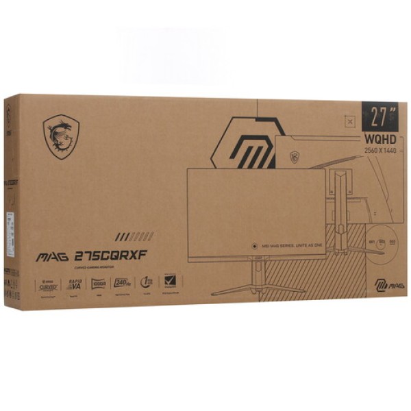 27" Монитор MSI MAG 275CQRXF черный