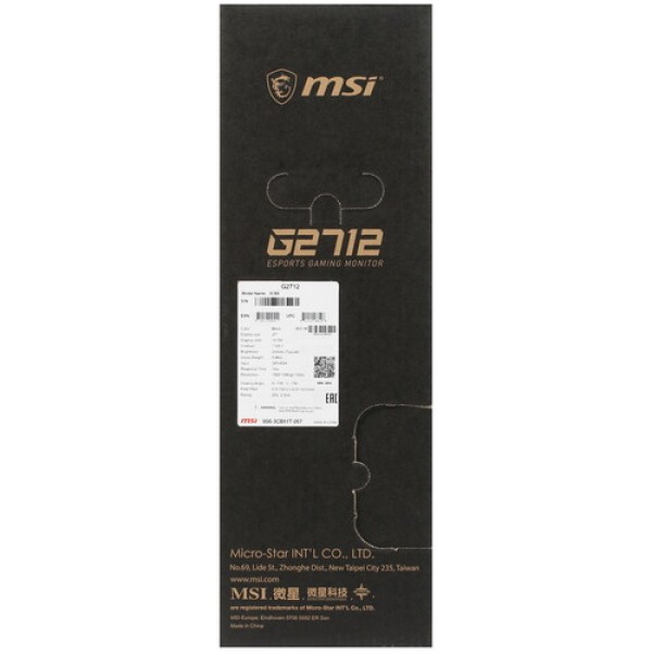 27" Монитор MSI G2712 черный