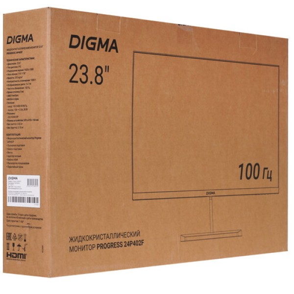 23.8" Монитор Digma Progress 24P402F черный