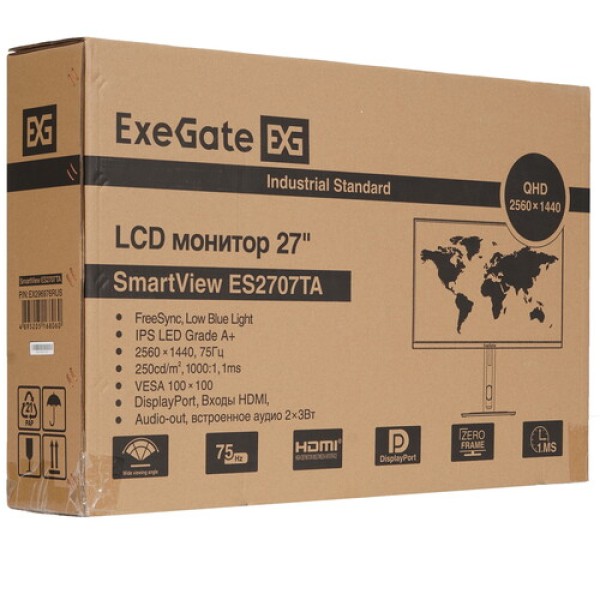 27" Монитор ExeGate SmartView ES2707TA черный