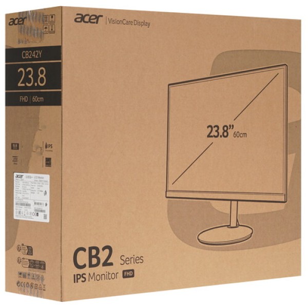 23.8" Монитор Acer CB242YEsmiprx черный