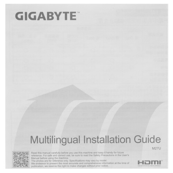 27" Монитор GIGABYTE M27U черный