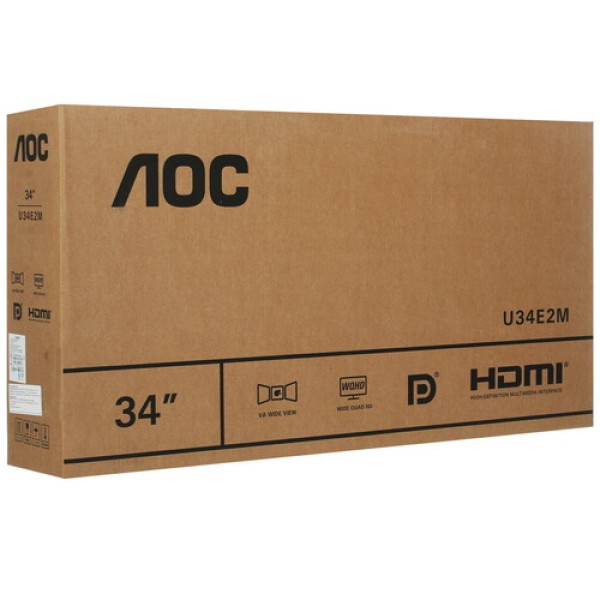 34" Монитор AOC U34E2M черный