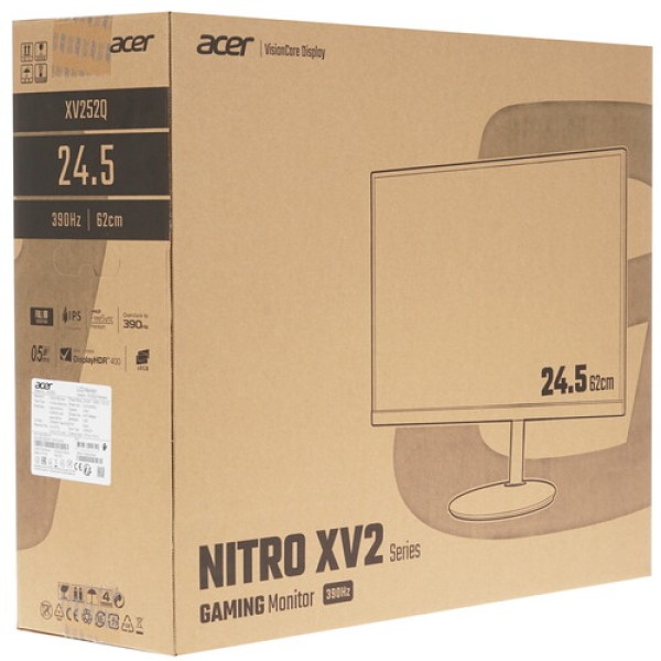 24.5" Монитор Acer Nitro XV252QFbmiiprx черный
