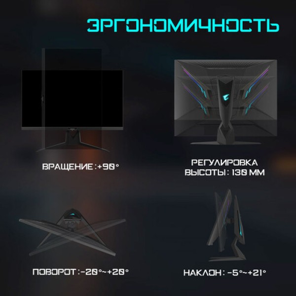 31.5" Монитор GIGABYTE AORUS FI32U черный