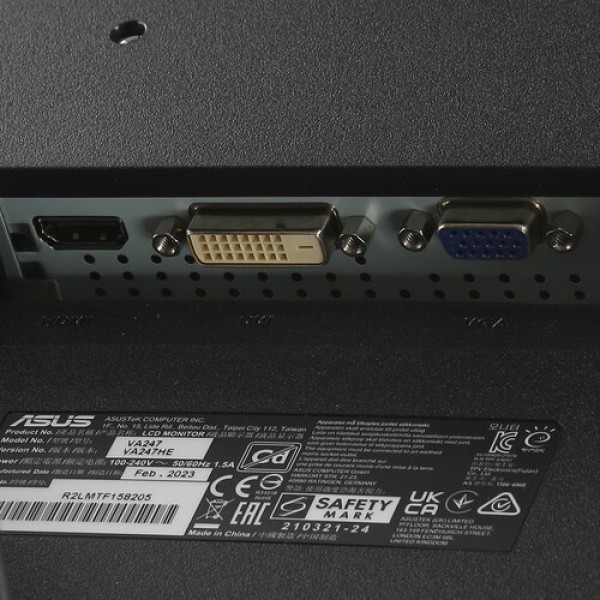 23.8" Монитор ASUS VA247HE черный