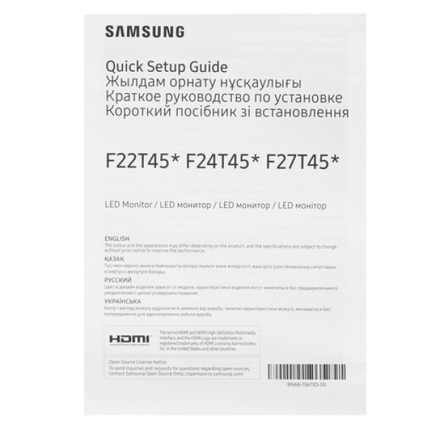 23.8" Монитор Samsung T45F F24T450FZI черный