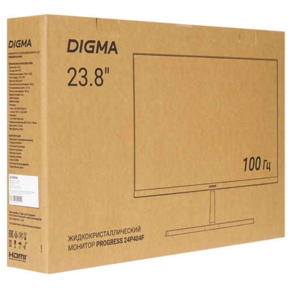 23.8" Монитор Digma Progress 24P404F черный
