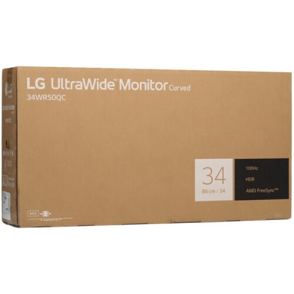 34" Монитор LG UltraWide 34WR50QC-B черный