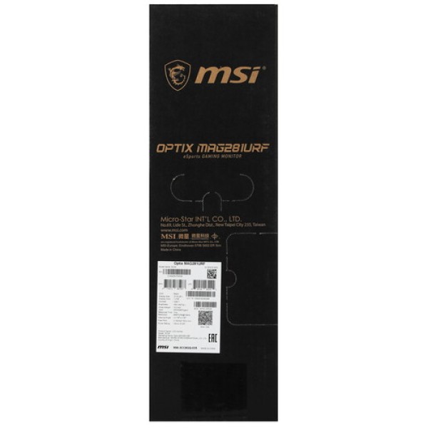 27.9" Монитор MSI Optix MAG281URF черный