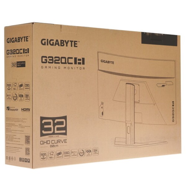 31.5" Монитор GIGABYTE G32QC A-EK черный