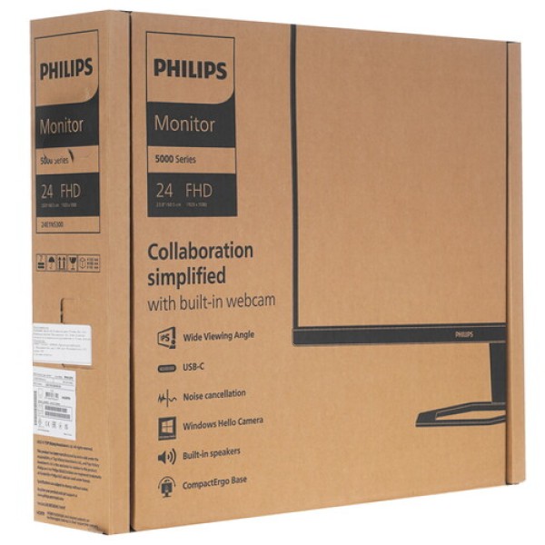 23.8" Монитор Philips 24E1N5300HE/00 черный